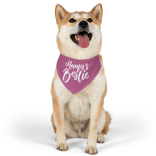 Mama's Bestie Pet Bandana Collar