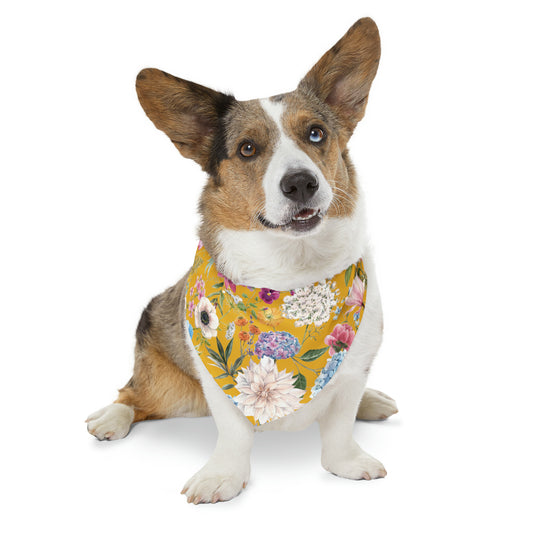 Mixed Floral Pet Bandana Collar