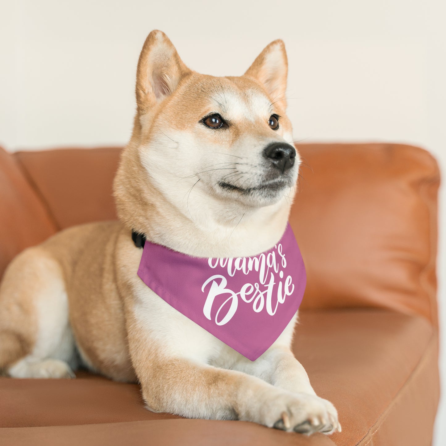 Mama's Bestie Pet Bandana Collar