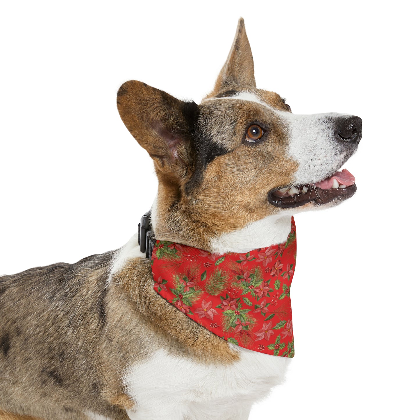 Christmas Floral Pet Bandana Collar