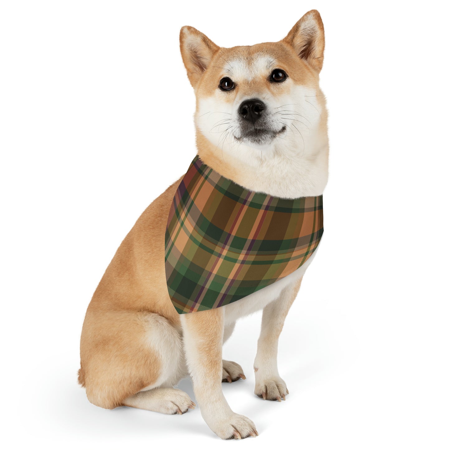 Fall Plaid Pet Bandana Collar