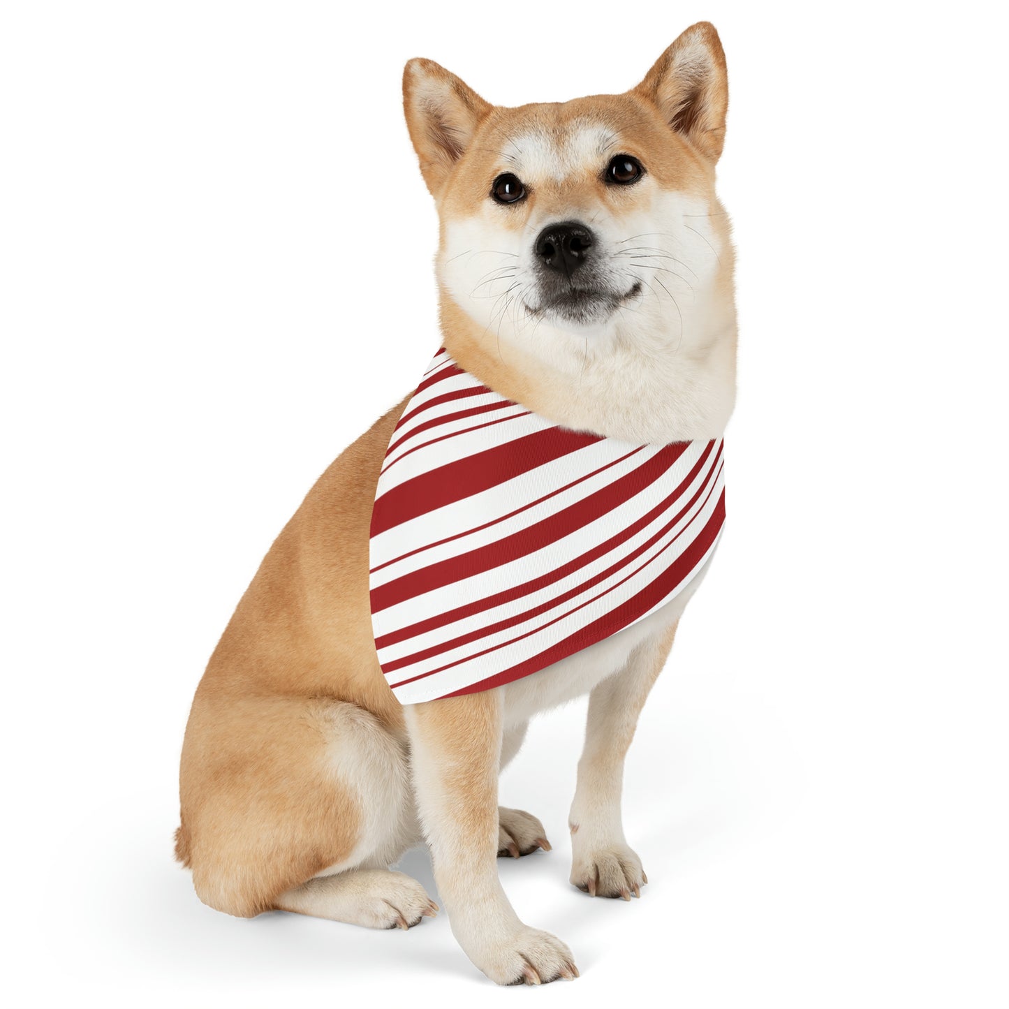 Candy Cane Pet Bandana Collar