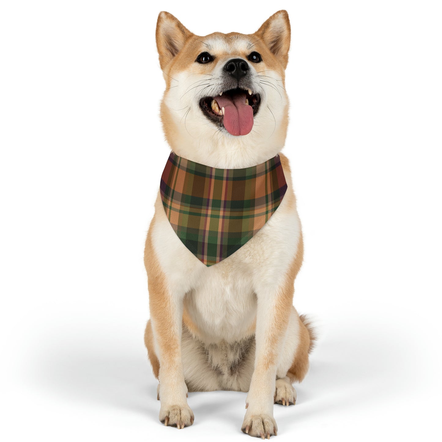 Fall Plaid Pet Bandana Collar