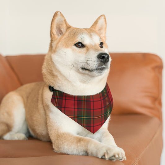 Christmas Plaid Pet Bandana Collar