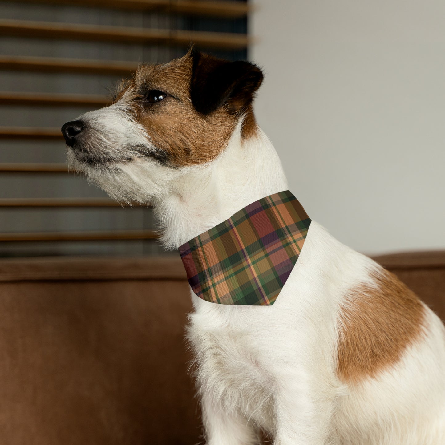 Fall Plaid Pet Bandana Collar