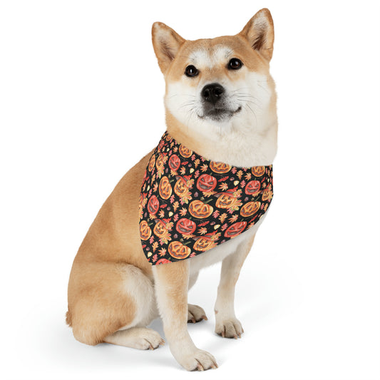 Jack-O-Lantern Pet Bandana Collar